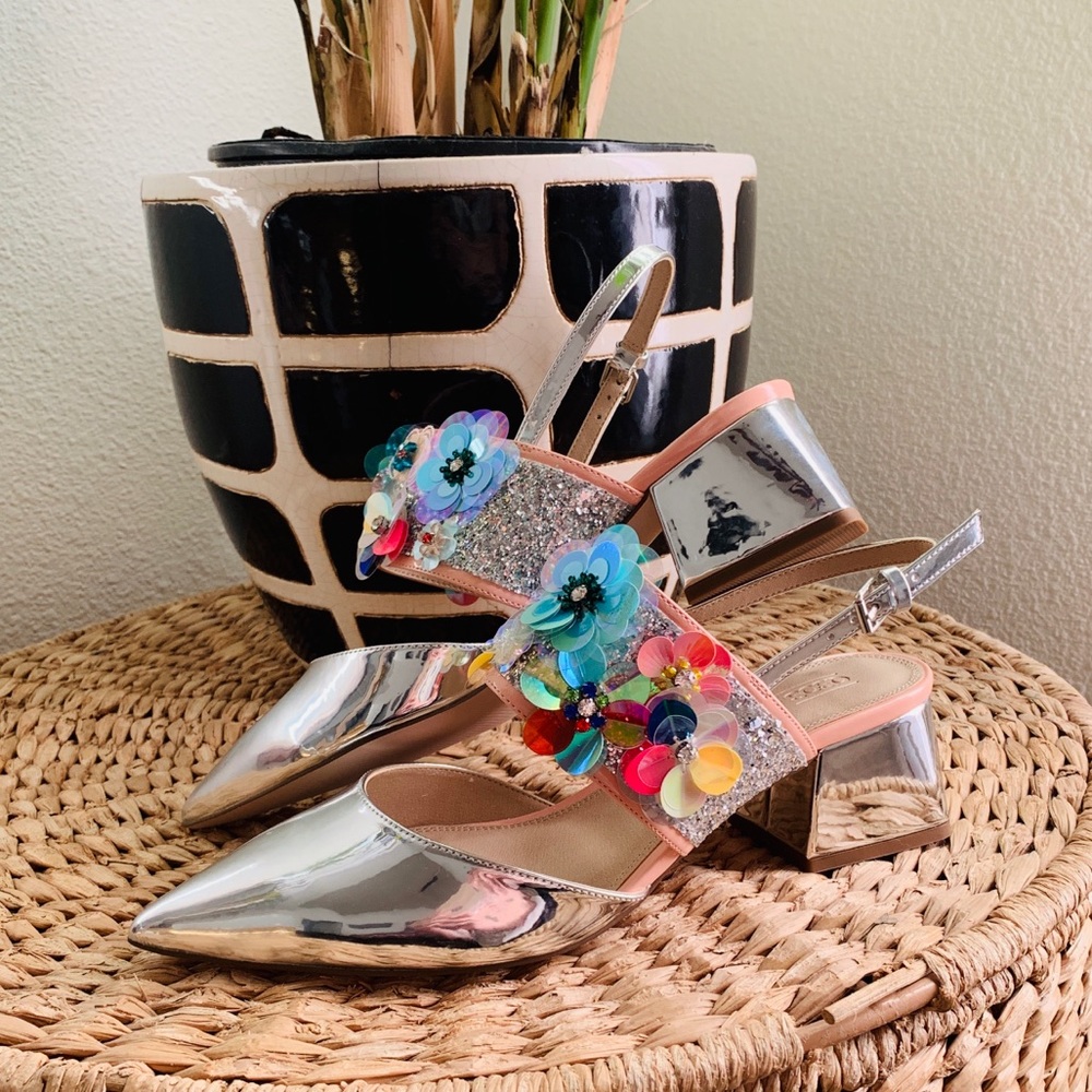 ASOS Silver Embellished Heels